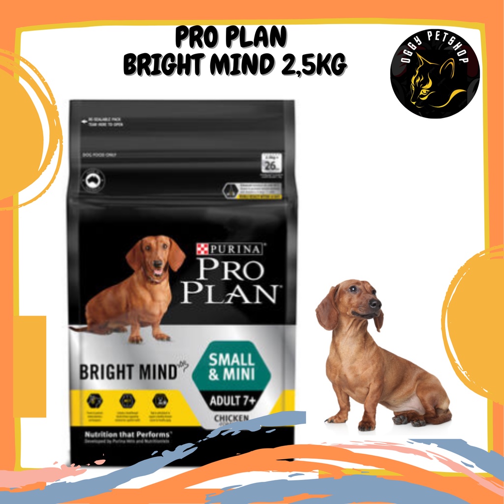 PRO PLAN BRIGHT MIND SMALL &amp; MINI ADULT 7+ CHICKEN FORMULA I PROPLAN 2,5KG