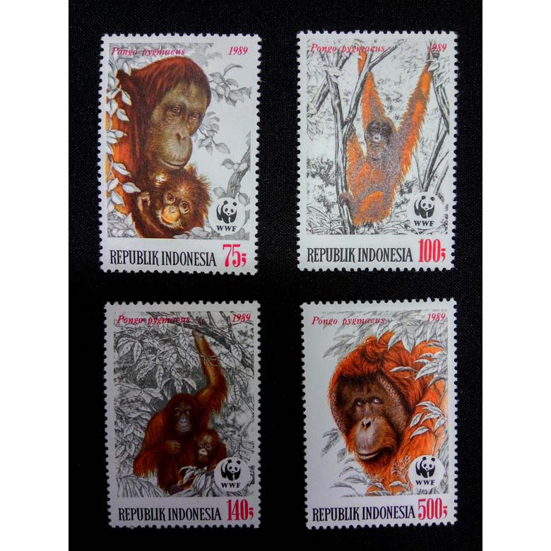 Perangko Wwf Orang Utan Indonesia Complete