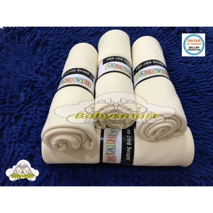 Babysmart - 4 Pcs Bedong Bayi Premium BABY RICHI Single Colour / Selimut bayi / Alas tidur bayi / Bahan Halus