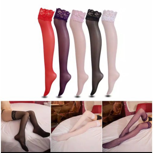 GO! ST390 Stokings Sexy Transparan Stocking Legging Lingerie wanita Renda COD