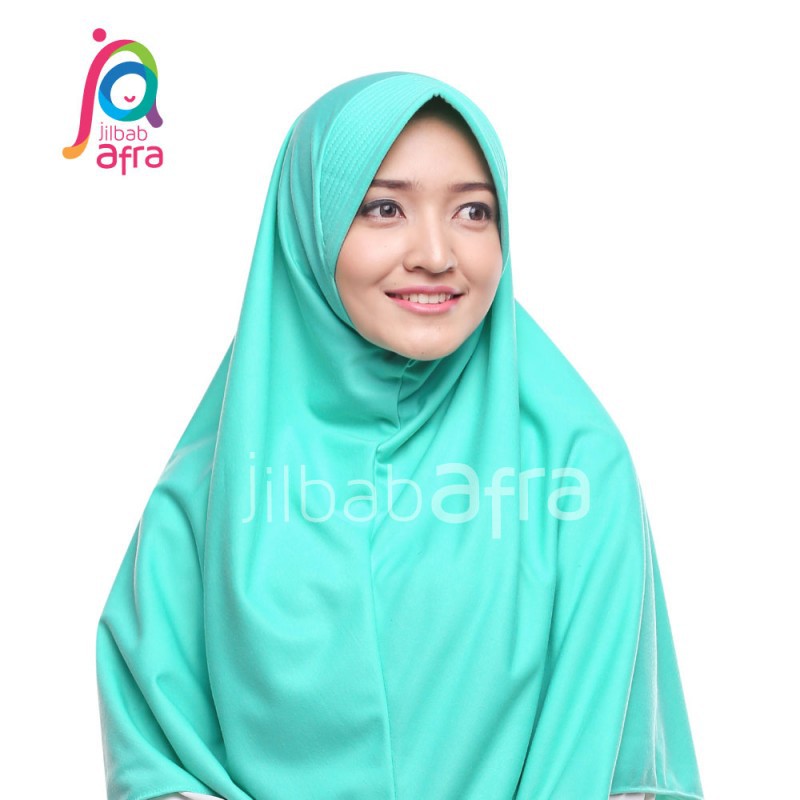 Jilbab Arfa Afra Beria Hijab Pet Bergo Standar Kerudung Instan Kaos Warna Toska Tosca Muda