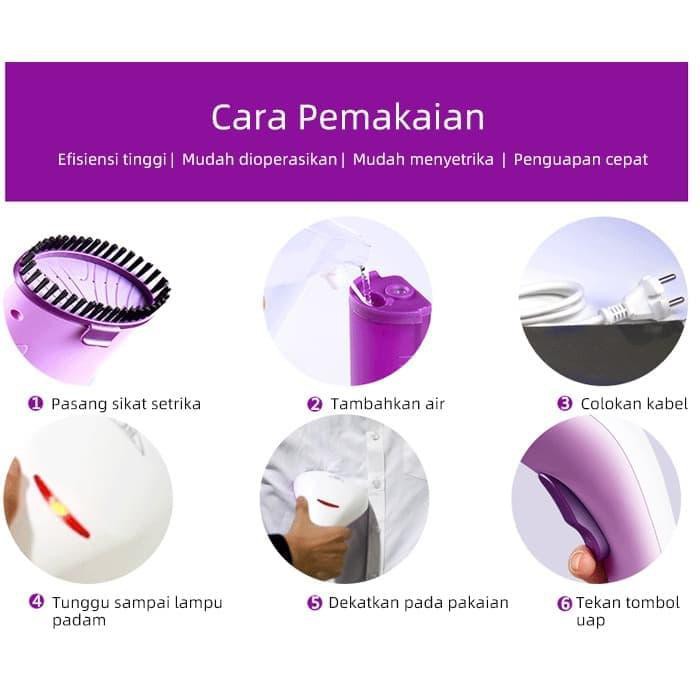 GM Bear Setrika Uap Genggam Fungsional 1053-Steam Ironer Purple