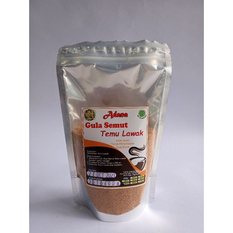 

GULA SEMUT TEMU LAWAK 180gr Pouch 100% Alami