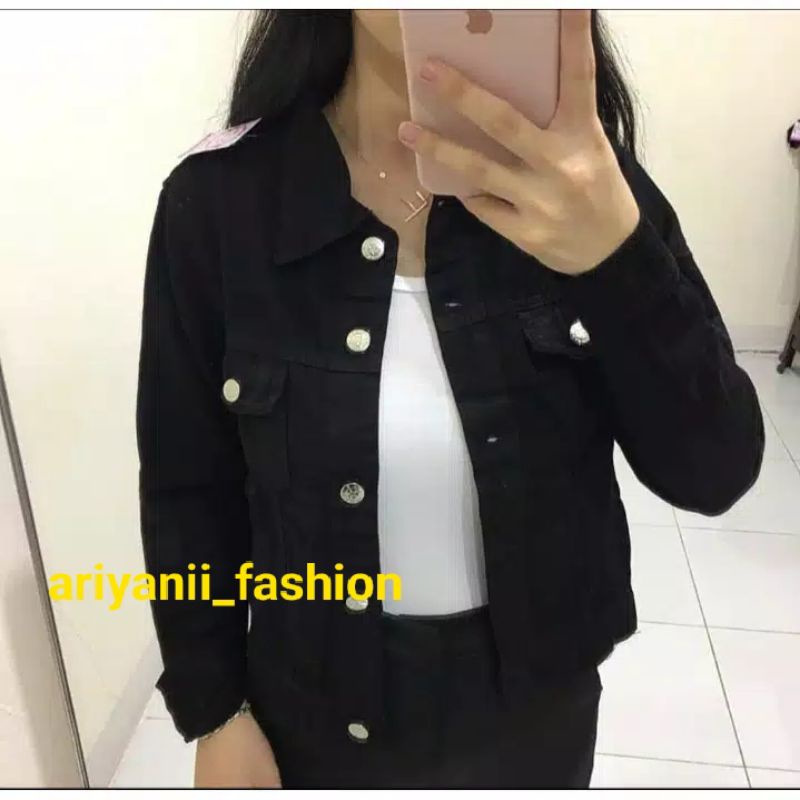 JAKET JEANS BIONDY WANITA JACKET CROP DENIM CEWEK MURAH JINS CEWE JAKET ORIGINAL Korean Style