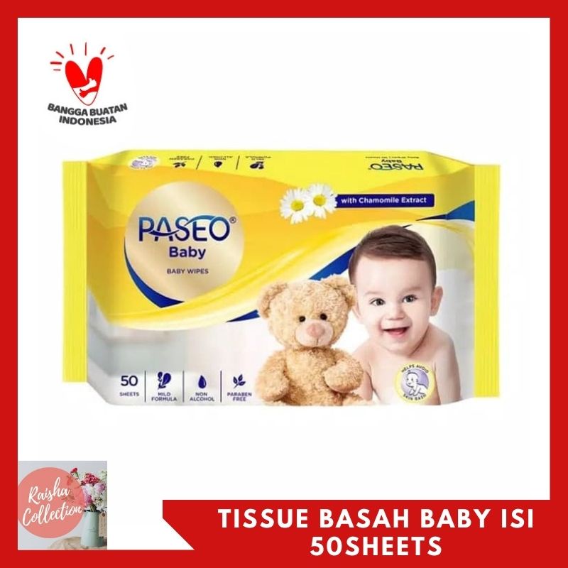 RC Tissue Basah Paseo Baby Wipes @50sheets