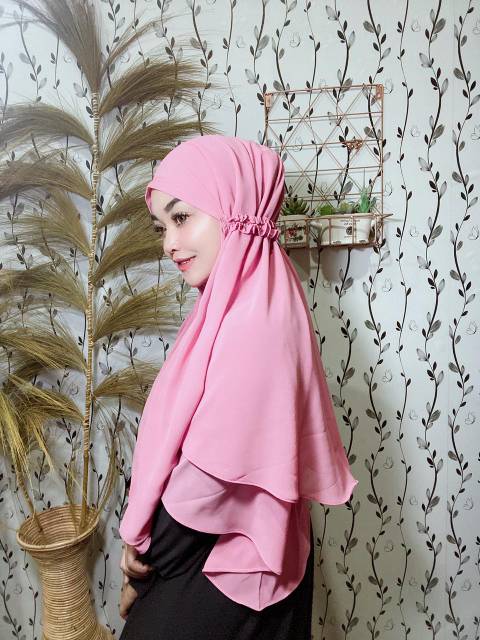 KHIMAR FATIMAH JUMBO / 2 Layer Ceruty Babydoll