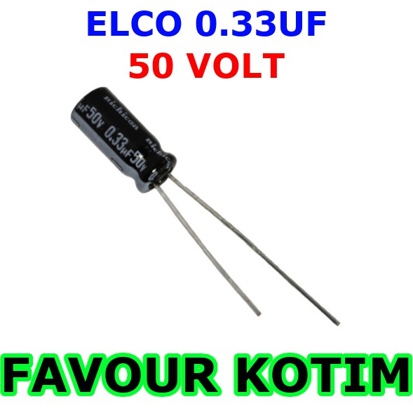 ELCO ELKO 0.33UF 0.33 UF 50V ELECTROLYTE CAPACITOR KAPASITOR FVKOTIM