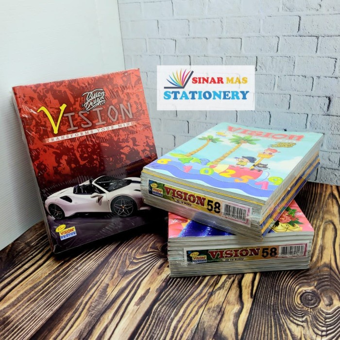 

Eklusif Buku Tulis Vision 58 Lembar Ukuran Buku Tulis Kecil / Kwarto Murah