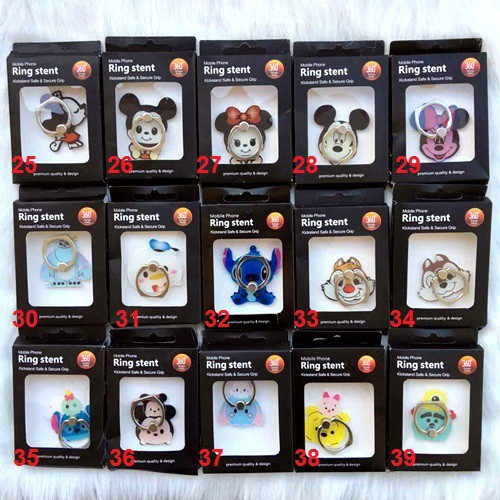 I-RING Stand Ring Stand Holder Cincin HP iring Gambar Motif Cute