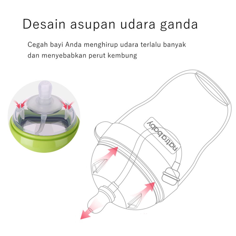 Ivorybaby PIKO BELLO dot wide neck BPA FREE dot bayi dengan sedotan