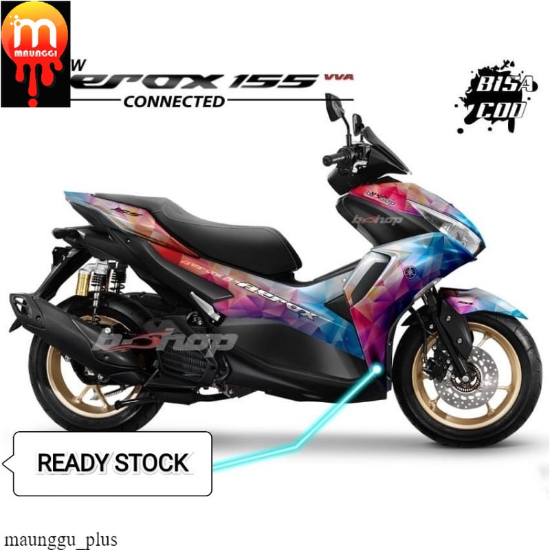 Sticker aerox 155 Decal aerox conected 155 full body Striping all new aerox full motif red bull