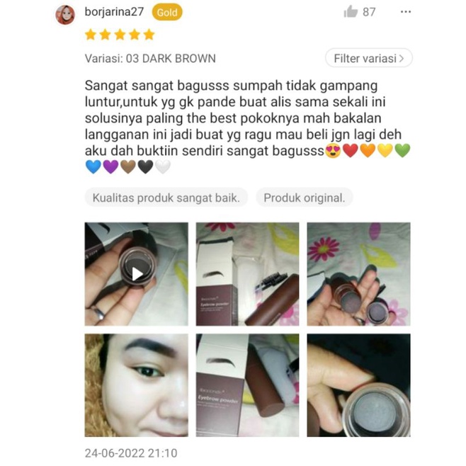 EYEBROW POWDER | CETAKAN ALIS INSTAN | STAMP ALIS | STEMPEL ALIS Ibcccndc