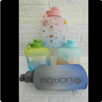 Botol Minum MOTION 2,2Liter Rainbow BPA Free Premium Free Sticker Lucu