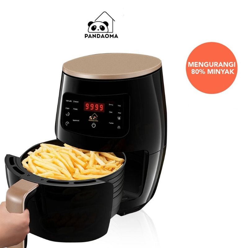 [7.7 SALE] Pandaoma Air Fryer Mesin Penggoreng Tanpa Minyak 4,5L 1200 Watt - FRY-NOOIL - Pandaoma.id