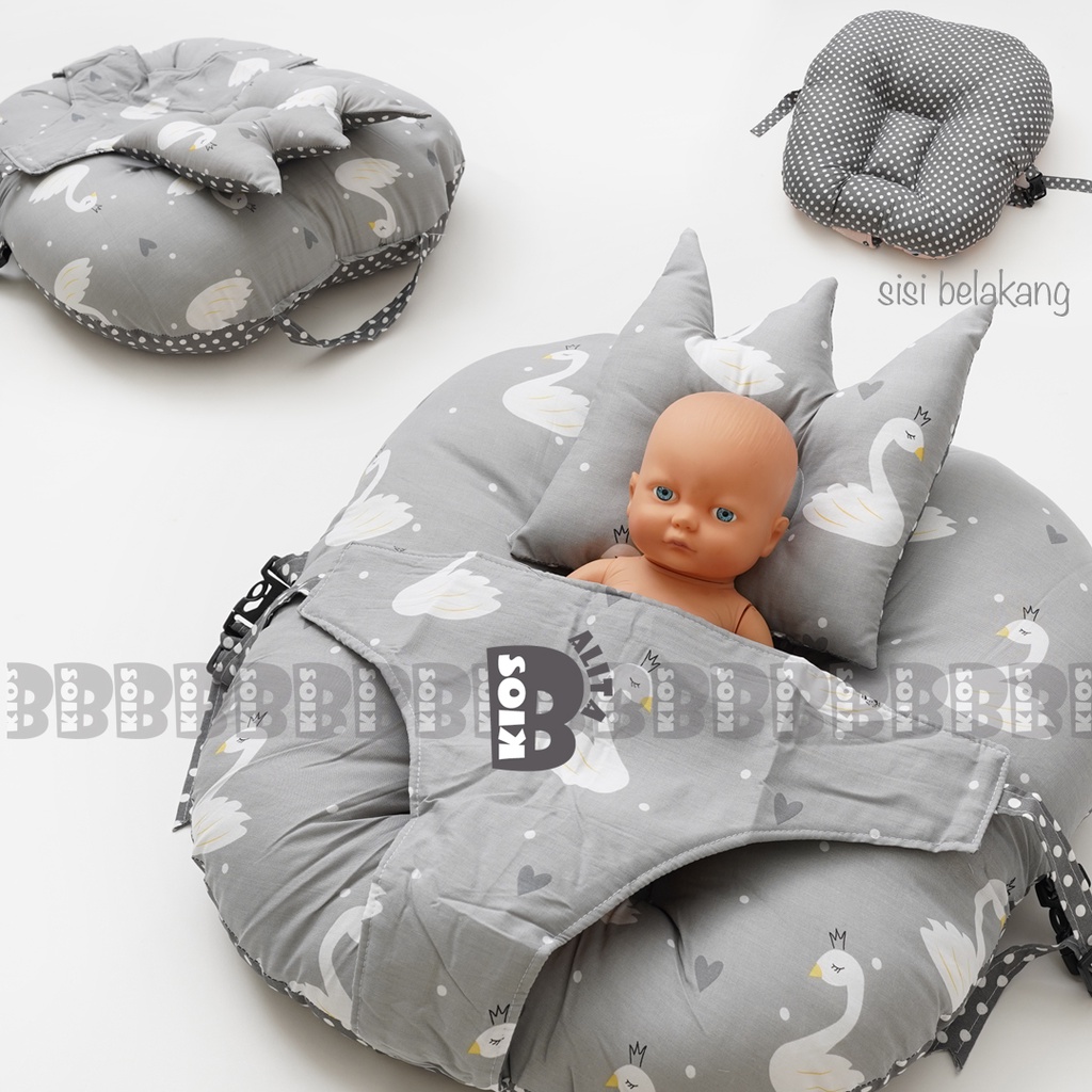 FREE BANTAL PEYANG!! KASUR BAYI SAFETY BELT DILENGKAPI DENGAN SABUK GESPER  / TEMPAT TIDUR BABY SET