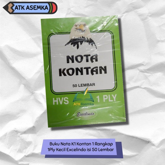 

Buku Nota K1 Kontan 1 Rangkap / 1Ply Kecil Excelindo isi 50 Lembar Atk