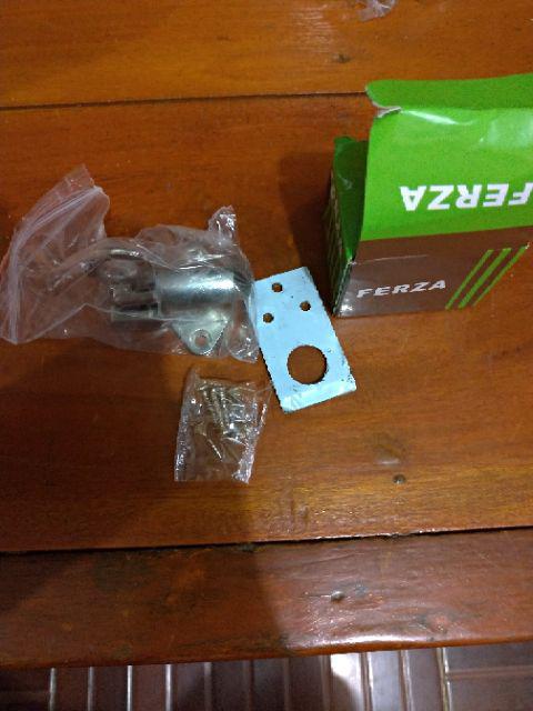 Grendel Slot Pintu Jendela Kodok Spring Knip Putih Kuning Emas Chrome