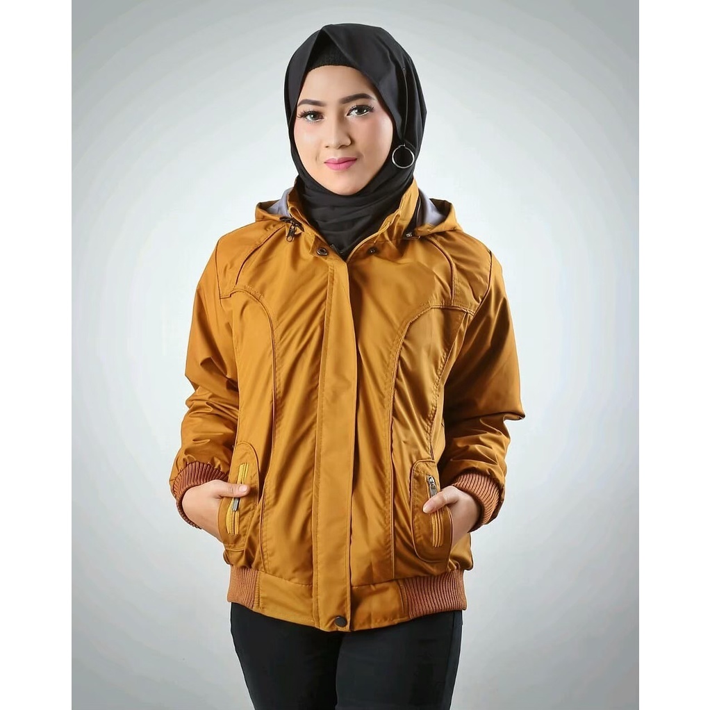 JAKET PARASUT WANITA OLAHRAGA JOGGING LARI WATERPROOF