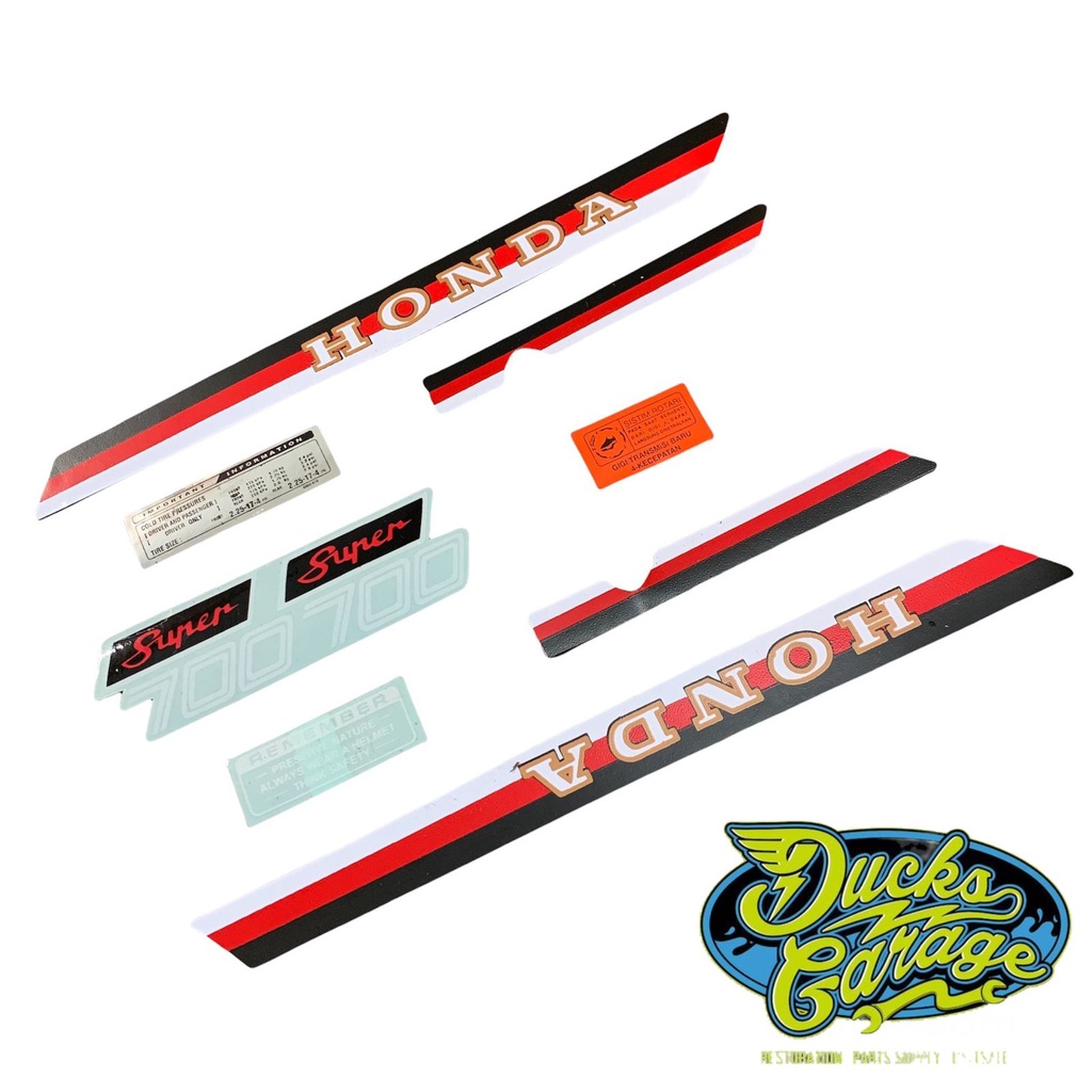 striping sticker stiker list body honda supercup c700