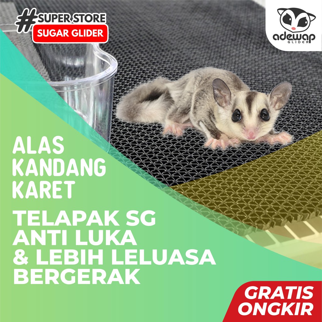 ADEWAP GLIDER Alas Kandang Hewan Karet Tatakan Kandang Sugar Glider