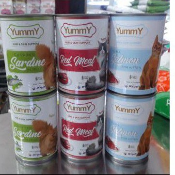 makanan basah kaleng kucing Yummy Cat kitten Adult 400g