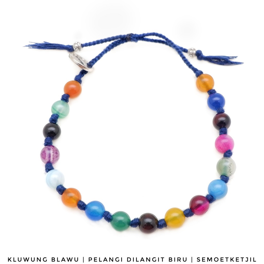 

Semoet Ketjil Gelang Bohemian Kluwung BLawu Batu Agate Boho Special Edition