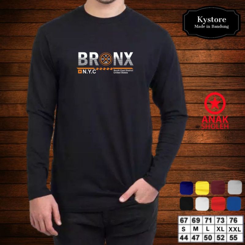 kaos lengan panjang long sleave bronx