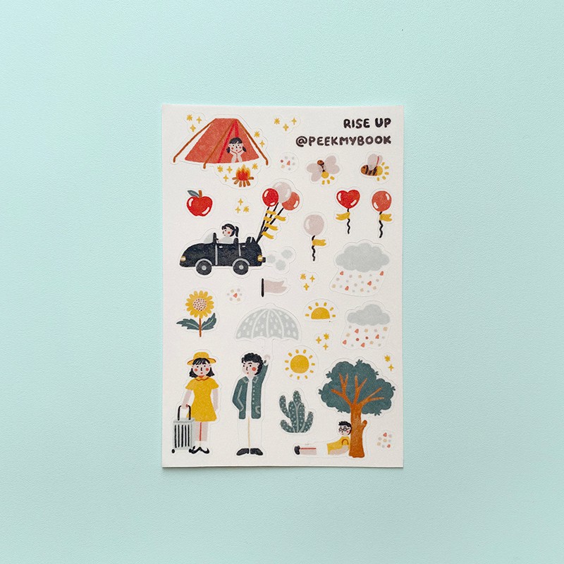 

Stiker Peekmybook Rise Up Glitter / Glitter Sticker / Stiker Vinyl Lucu Unik / Stiker Premium / Glitter Premium Stickers