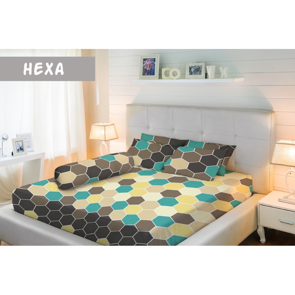 Internal - Sprei King 180x200 Tinggi 25 Bantal 4 - Hexa