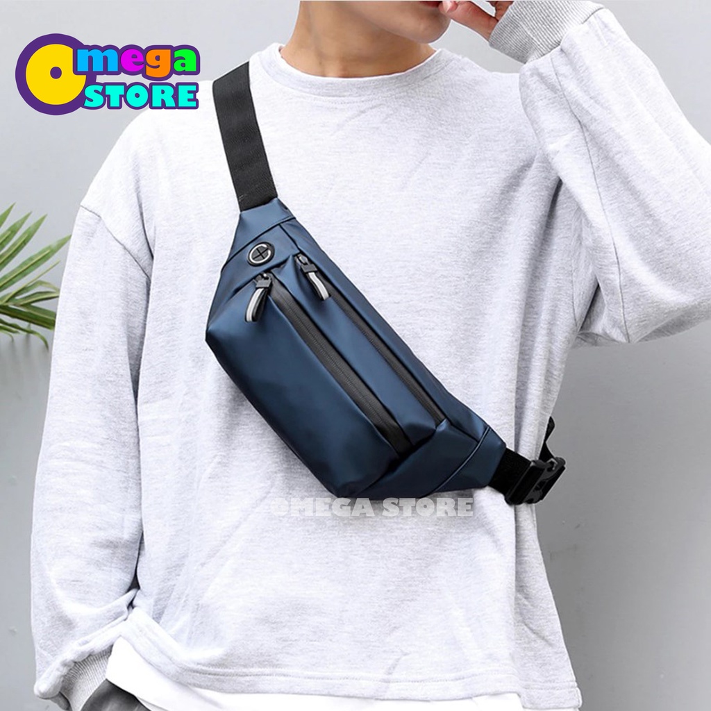 [O&amp;S] Tas Selempang Pria Tas Slempang Anti Air Slingbag Trendy Bahan Premium-OS104