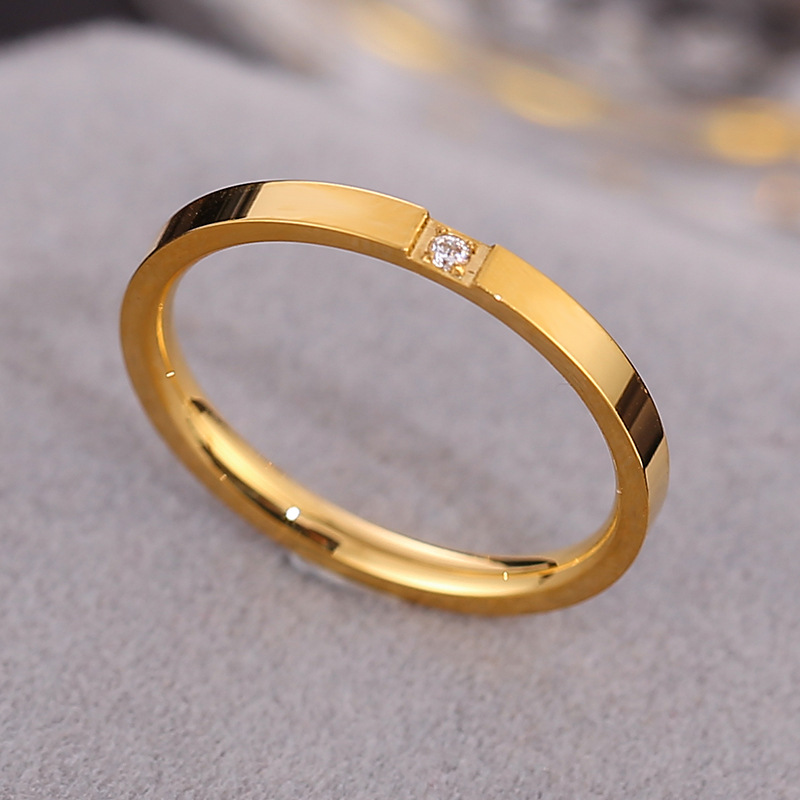 Cincin Emas Asli Kadar 375 Cincin Crystal Anti Karat Hadiah Terbaik Untuk(Size:6-9#) 923C2#