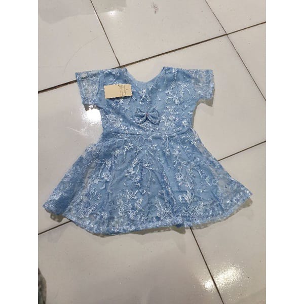 Dress Raisa Anak Usia 1-2 Tahun / Dress Full Brukat Anak Berlengan / Kebaya Brukat Anak Murah