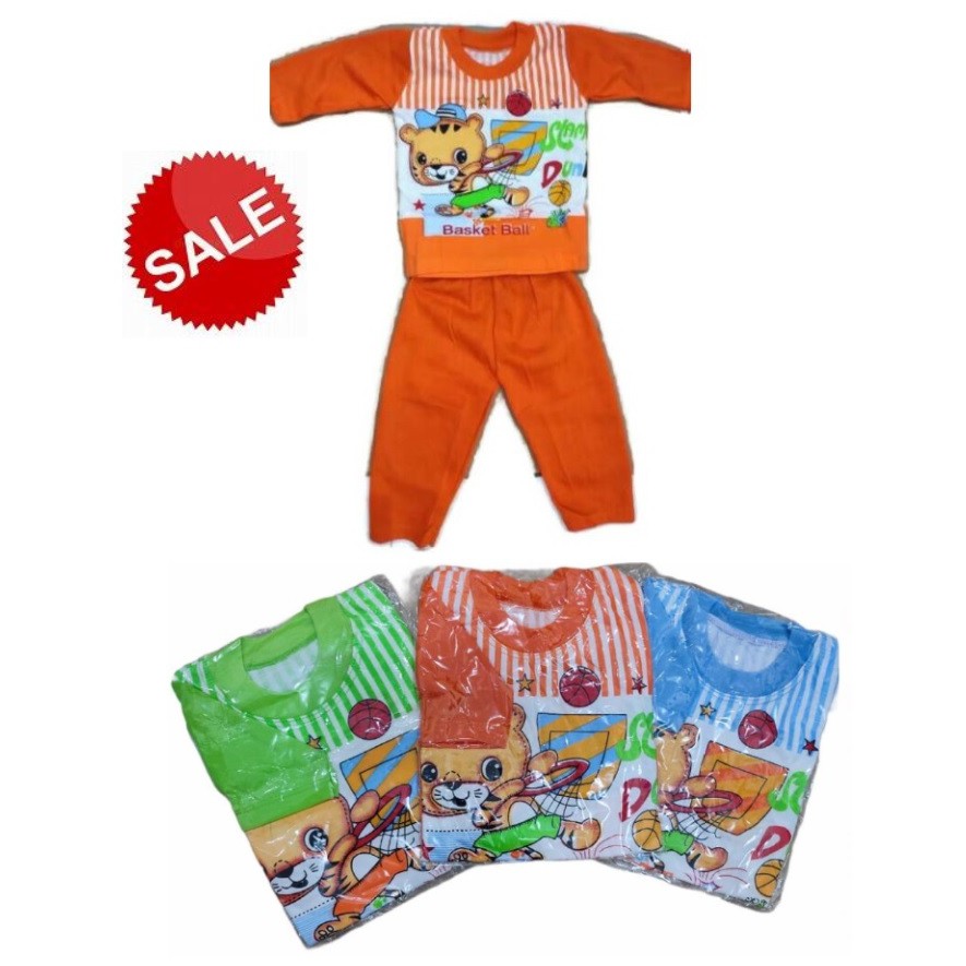 1 pc Setelan oblong panjang TC baju bayi / setelan anak gambar / chupa chups anak / setelan unisex