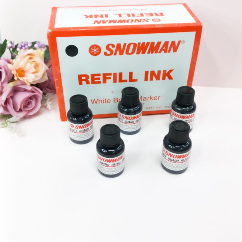 Refill/ Isi Ulang Spidol Tinta White Board Marker Isi Tinta Spidol Snowman