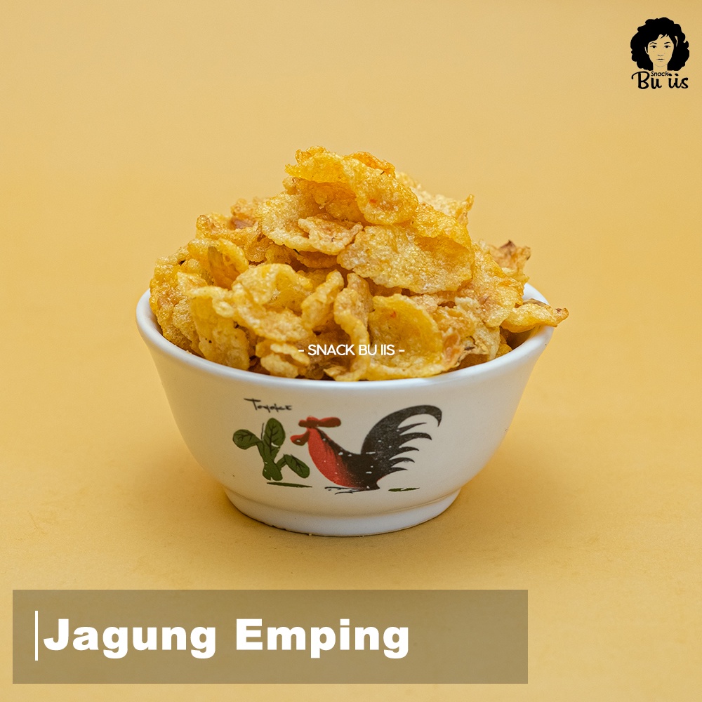 

250gram Keripik Jagung Emping Geprek Snack Bu Iis Cemilan Sukabumi