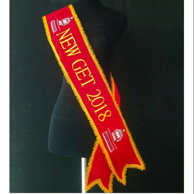 Selempang Wisuda + Logo + Baris Tulisan / Custome Selempang Wisuda / Selempang Wisuda Custome