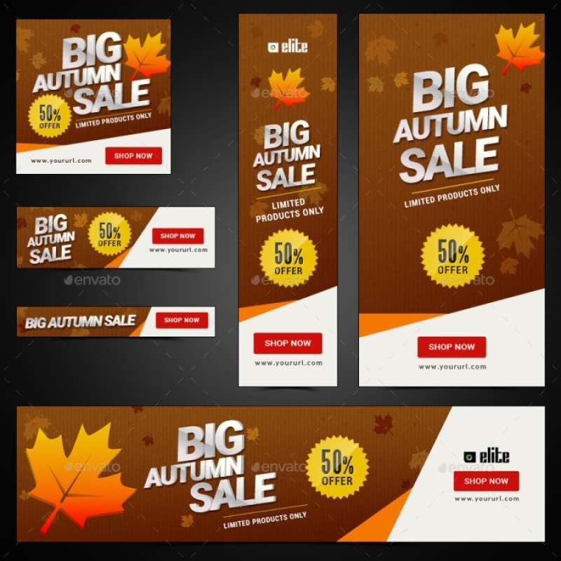 Autumn Sale Bannners Bundle - Photoshop