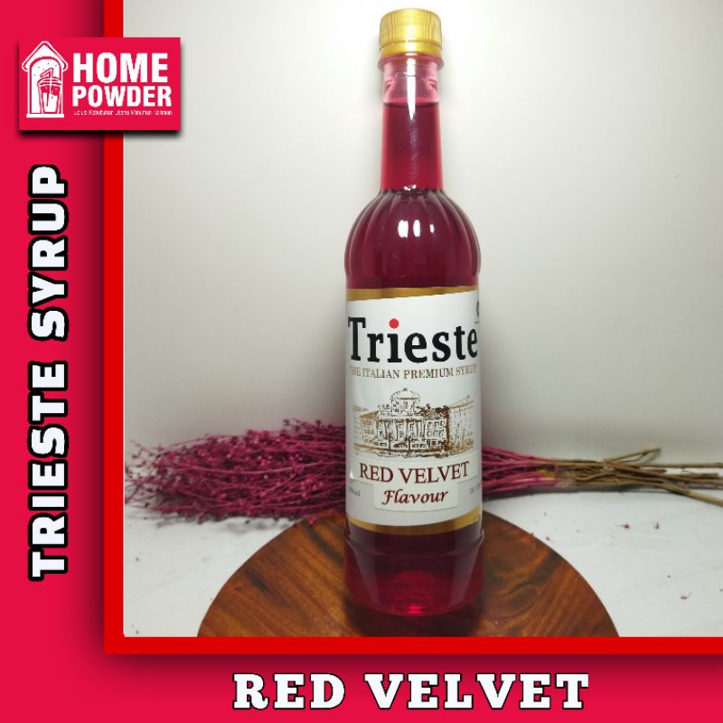 

Syrup Trieste Red Velvet Flavour 650ml Sirup Premium rasa Red Velvet