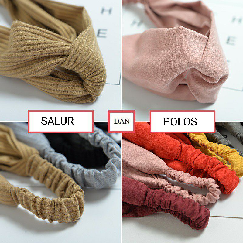 Headband polos salur bando polos salur bandana simpul ala korea bandana rajut korea 100% ASLI IMPORT