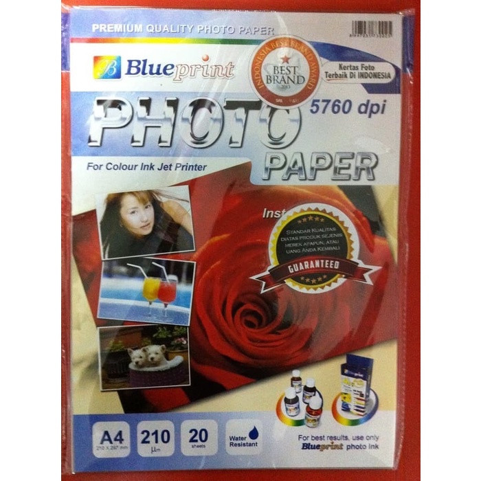 Kertas Foto A4 210 gram Blueprint Photo Paper BP-GPA4210