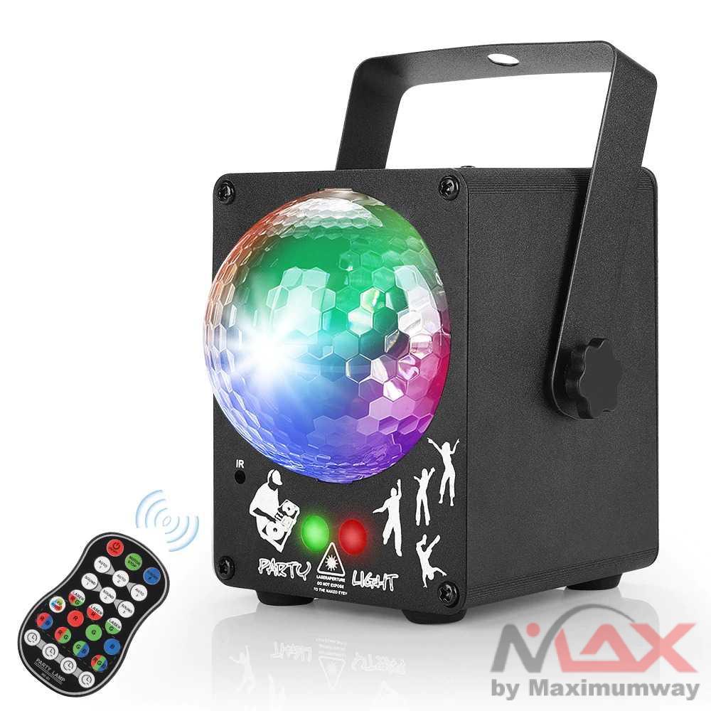 CAIYUE Proyektor Laser 3D Disco PAR LED 60 Patterns M-RGB-60A 220V Lampu sorot Panggung Pesta Disco DJ Par Light LED Disco Laser Light RGB Projector Party Lights 60 Patterns DJ Magic Ball Laser Party Holiday Christmas Stage Lighting Effect