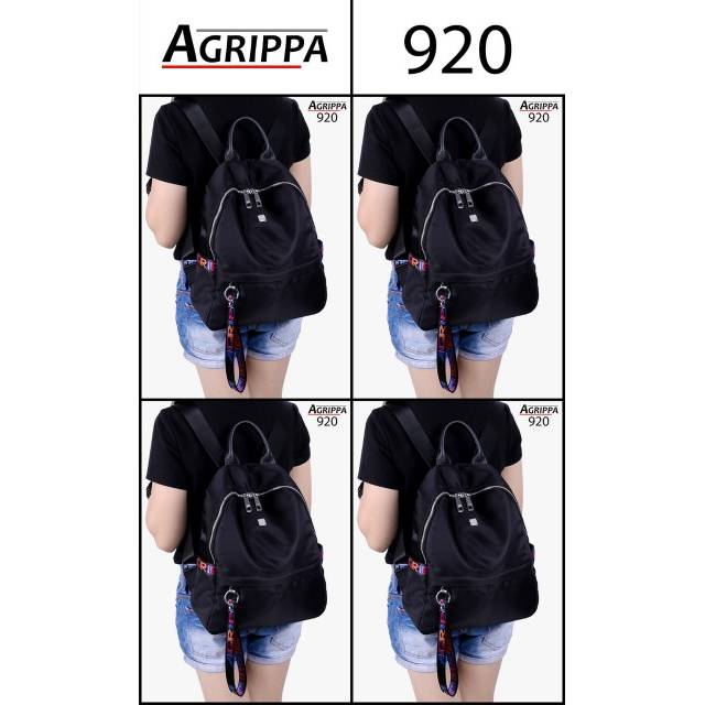 AGRIPPA Style Bags AGRP Waterfproof Parasut vs Leather Hardware Silver (920)