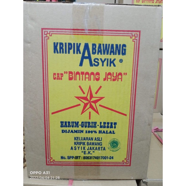 

Kripik bawang asyik "cap bintang jaya