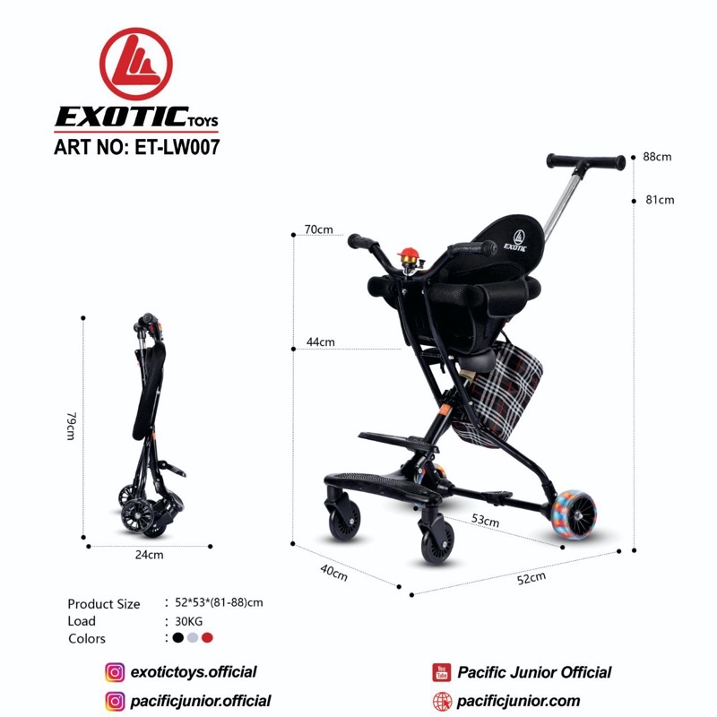 MAGIC STROLLER / BABY STROLLER LW-005, LW-007, LW-008, LW-105, & LW-201 EXOTIC