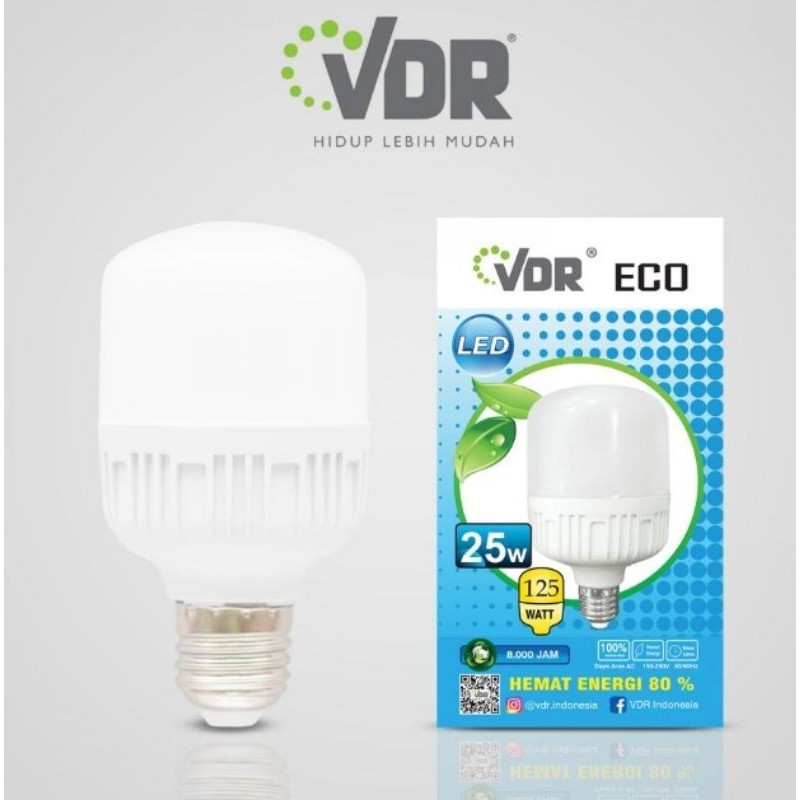 Bohlam LED VDR / Lampu LED 25 Watt VDR / LAMPU LED VDR ECO BRIGHGT / Lampu LED Bulb Murah 25W VDR