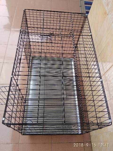 Kandang kucing lipat roda jumbo P 95  XXL (Kode : 04Rd)