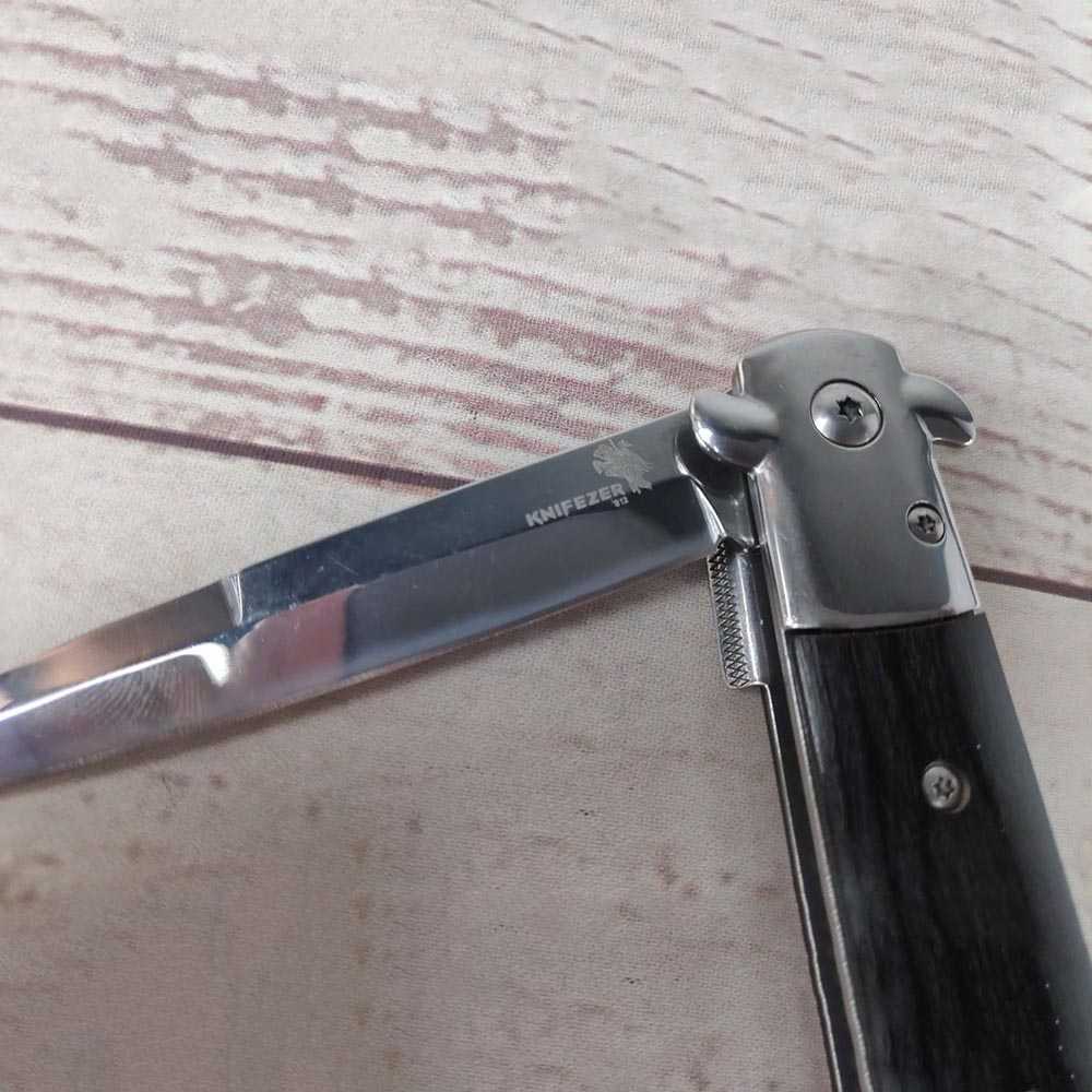 KNIFEZER Pisau Saku Lipat Folding Portable Knife Tool Wood Grip - S12