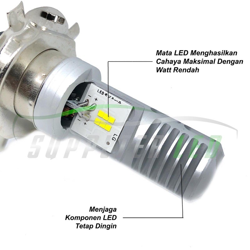 Lampu LED Motor Mobil Luminos H4 AC DC - MH1 VIXION CBR R15 CB150R