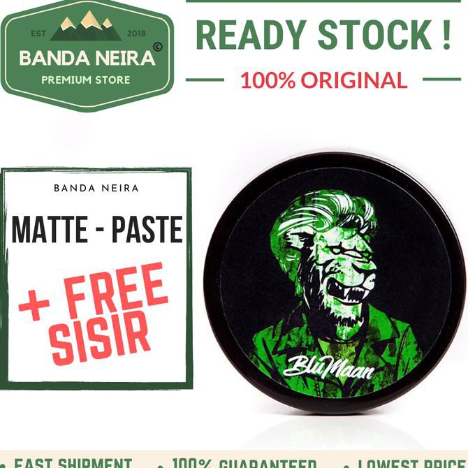 JNT COD]] BluMaan Monarch Matte Paste Pomade Original Impor Murah SALE Kode 1370