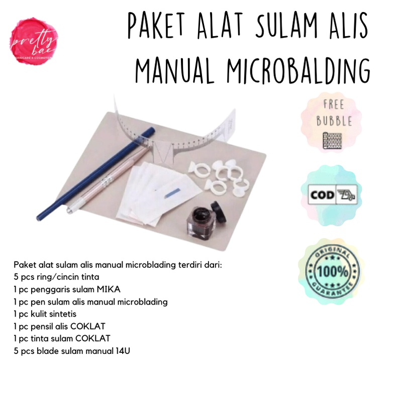 Paket Alat Sulam Alis Manual Microbalding Paket Lengkap Belajar Sulam